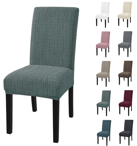 YSTELLAA Fundas Sillas De Comedor Pack 4, Universal Funda Silla, Elástica Desmontables Fundas De Sillas, Funda De Silla, para Sillas De Comedor Sala Cocina Banquetes Oficina, Verde Oliva