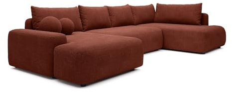 Vente-unique - Schlafsofa 8 Daviso - Polyester - Terracotta