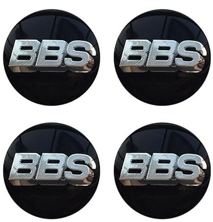 FATIAN 4 Pièces Autocollant Cache Moyeu Voiture pour BBS 60mm, Centre de Roue Emblème Enjoliveur Logo Badges Autocollants Décoration de Jante,C