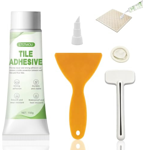 Colles Carrelages Extérieur, Joint Salle de Bain Blanc, Remplissage Répare | 150g Blanchisseur Joint Carrelage, Masse de Rénovation Résistante à L'eau, Convient aux Carreaux de Cuisine Salle Bain, Blanc