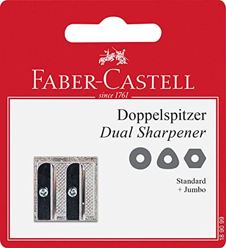 FABER-CASTELL 189099 - Metalldoppelspitzer 50-34, 1 Stück