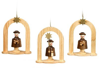 Volkskunstwerkstatt Unger Erzgebirgischer Baumbehang Kurrendebogen 3er Set - Original Erzgebirge® #0414