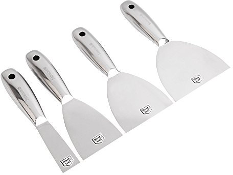 Spachtel Set ganz aus Edelstahl rostfrei 38mm 50mm 100mm 125mm Malerspachtel Stielspachtel Schaber Grillschaber