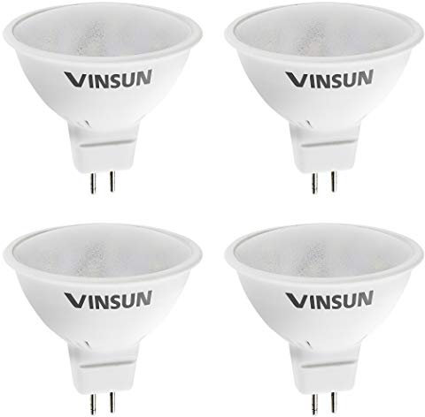 VINSUN® 4er Pack GU5.3 / MR16 LED Lampe 3W 250lm (Ersetzt 25W) [LED Leuchtmittel warmweiß 2900K, 110°, 12V DC]