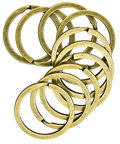 Générique Lot 10pcs Anneau Brisé Porte-clés DIY -32mm - Bronze
