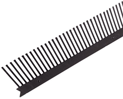 10 Stück Traufentlüftungskamm 55 mm x 1 m mit integrierter Lüftungsebene Trauf Kamm Traufe (Schwarz)