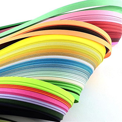 Quilling-Papierstreifen in 30 Farben, gemischte Farben, 450 x 3 mm; ca. 260 Streifen/Beutel, 30 Farben/Beutel