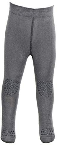 GoBabyGo Krabbelstrumpfhose, 6-12 Monate, Dunkelgrau Melange