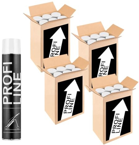 PROFI LINE 24 Dosen Bodenmarkierfarbe PROFILINE, weiß, 750 ml Spraydose, Art.-Nr. 38416 | Bodenmarkierungsfarbe | Straßenmarkierungsfarbe | Markierungsspray
