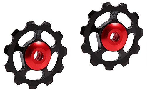 Schaltröllchen,Schaltröllchen 9 Fach,Schaltwerkröllchen 10 Fach,Fahrrad Hinten Schaltwerk Riemenscheibe 11T Wheels,2Pcs Aluminiumlegierung