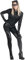 Ciao- Catwoman costume disguise fancy dress child girl official DC Comics (Size 10-12 years), Schwarz