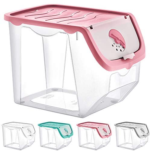ORION GROUP Vegetable Storage Container, Storage Potatoes, Fruit, Onions, Potatoes, Potato Pot, Onion Pot, Kitchen Organiser, Storage Boxes, 12 L (Pink-Transparent)
