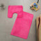 ETOPARS Lot de 2 Tapis de Salle de Bain, Solide Doux Absorbant Antidérapant Tapis de Bain Lavable Tapis de Douche et Contour WC (Rose)