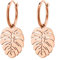 Heideman Ohrringe Folium Damen - aus hochwertigem Edelstahl - silber gold rosegold farbend poliert - Ohrstecker hängend für Frauen - Creole mit Anhänger