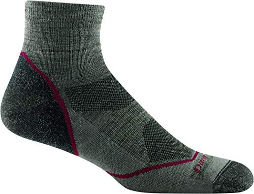 Darn Tough Vermont Men's Light Hiker 1/4 Lightweight with Cushion - Merino Wool Socks for Hiking - Beige/Taupe, X-Large