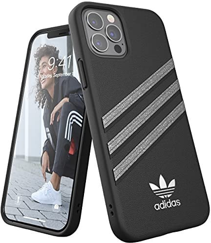 adidas 43714 Case Designed for iPhone 12 Case, iPhone 12 Pro Case, 6.1 Inch Drop-Tested Cases, Shockproof Raised Edges, Original PU Protective Case, Twinkle