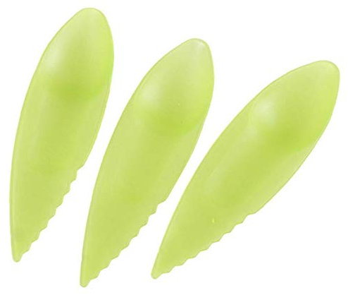 LAVALINK Cuchara De Plástico del Color del del Kiwi del Empuje De La Cucharada De Vegetales Cuchillo De La Fruta Máquina De Cortar del Cortador De Peeler Utensilios De Cocina 3pcs
