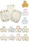 Bodyverlängerungen 3-er Set - Material: Bio Baumwolle - Farbe/Muster: Natur, Weiß/Beige/Grau
