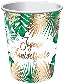 STC Pack 6 gobelets Anniv Tropical Party