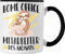 Trendation - Home Office Geschenk Tasse Kaffeetasse Homeoffice Zubehör Gadget Geschenke Männer Frauen Lustig Mitarbeiter des Monats (Schwarz)