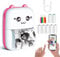 Tragbarer Mini-Drucker, Taschen-Thermodrucker mit 7 Rollen Papier, kabelloser Bluetooth-Smart-Drucker für Fotos, Bürobelege, Etiketten, QR-Codes, tintenloses Drucken