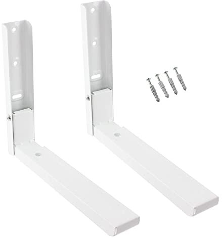 SPARES2GO Universal Extendable Wall Mounting Brackets for Microwave (White)…