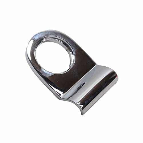 SUL Cylinder Door Pull, Essentials Rim Cylinder Door Pull Front Door Latch Pull for Use on Doors for Security, for Easy Door Closing with Curved Finger Grip Suitable for Wooden Doors (Chrome)