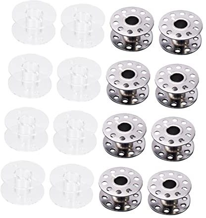 Ciieeo Nähwerkzeuge 40 Stücke Leer Ersatz Zubehör Spulen Riegel Nähen Rostfrei Zubehör Für Thread Cop Maschine Universal Werkzeug Threads Mental Spulspule Teile Metallstickerei