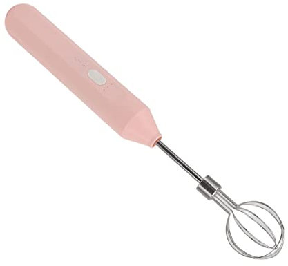 Batidora De Mano Eléctrica, Espumador De Leche, Espumador De Leche De Mano Con Batería De Tres Velocidades Diferentes, Para Hornear, Hogar (Rosa)