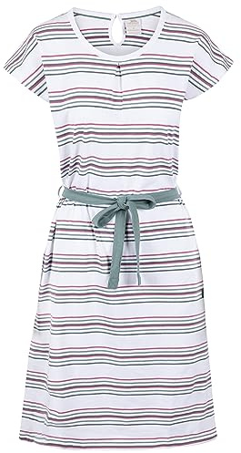 Trespass Womens Lidia Round Neck A-Line Capped Sleeve Cotton Dress Multicoloured Stripe XL
