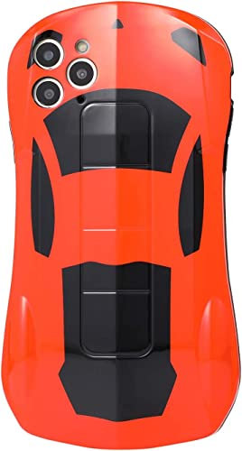 SGVAHY Handyhülle für iPhone X/XS - Niedliche Kawaii Cool Auto Cartoon 3D Hülle - Weiche Silikon Bumper Stoßfeste Abdeckung Schutzhülle für Frauen Männer Rot