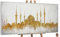 YS-Art XXL Abstrakt Acryl Gemälde auf Leinwand mit Rahmen Moschee handgemalte Wandbilder Wohnzimmer modern Luxus Wohndekor Bilder echte Kunst 200x100 cm