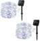 cshare [2 Stück] Solar Lichterkette Aussen, 120LED 12M 8 Modus Außenbeleuchtung Kupferdraht Wasserdicht für Garten,Balkon,Terrasse,Balkon,Tor,Hof,Hochzeit,Party(Warmweiß) (Kaltweiß, 12m)