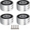 Lautsprecher Spikes Basismatte, 4 Stück SP4010 Aluminiumlegierung Lautsprecher Isolations Spike Ständerfuß für DAC Verstärker Recorder Messgerät (40x20mm/1,57x0,78Zoll) (Silber)