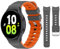 Tasikar No Gap Straps Compatible with Samsung Galaxy Watch 6/5/4 Strap 40mm 44mm/Watch 6 Classic 43mm 47mm/Watch 5 Pro/Watch 4, 20mm Soft Silicone Sport Band, Grey Orange (BAND-SAM-20SIL-GROR)