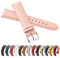 MARCHEL 20 mm Lederarmband Light-Rosa Uhrenarmband Pink Glattleder Schließe (20 mm, Rosa)