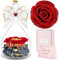 Sunia Cadeau Fete des Meres, Ange Rose Eternelle avec l'inscription Meilleure Maman du Monde, Fête des Mères Original, Cadeau Anniversaire Maman, Fleur Eternelle avec Ange Figurine, Cadeau pour Maman