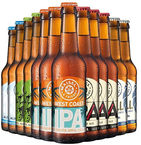 Maisel & Friends Bier Paket | Geschenkidee für Männer | Craft Spezialitäten | Craftbeer | Gebraut nach dem Reinheitsgebot in Bayern |12 x 0,33l