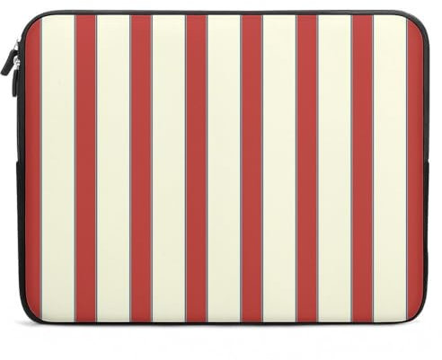 Housse pour Ordinateur Portable de 17 Pouces, Sac à Rayures Rouge pour Ordinateurs Portables ou tablettes