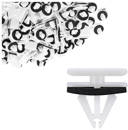 CGEAMDY 50 Stück Auto Befestigung Clips, Auto Seitenschweller Clips Langlebigkeit des Fahrzeugs, Für Eine Dauerhafte Leistung Wippleiste Radgehäuse Halter Kunststoff