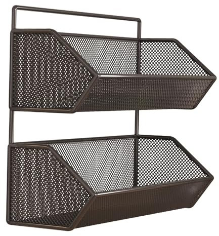 MagiDeal Panier à Fruits Mural, Panier à Fruits Durable et Collant, Panier de Rangement en Maille, Panier à Fruits Suspendu de Cuisine, pour Salle de Bain et