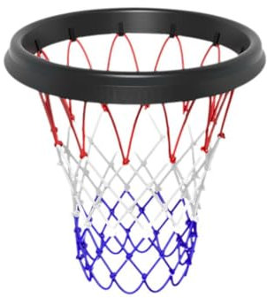 jileijar Tragbares Basketballnetz, einfach zu installierendes Basketballnetz, abnehmbares Basketballnetz, Ersatz für randlose Körbe, leicht für Indoor-Outdoor-Sportarten