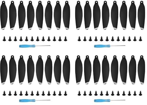 32x/16x Propellers For DJI Mini 2 SE/Mini 2 / Mini SE Replacement 4726 FM Prop Blades Low noise Wings for Drone Accessories Screws & Screwdrivers Colour Tips (32x Silver Tip)