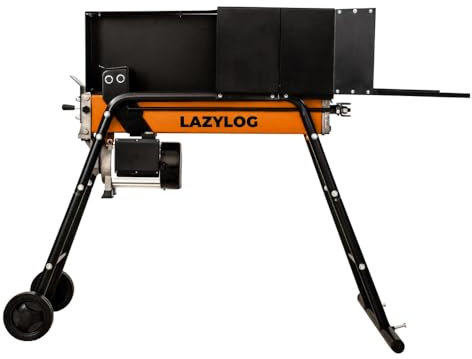 Lazy-Log Electric Log Splitter 5 Ton - With Work Stand & Safety Guard - Heavy Duty - 1500w Motor - 520mm Log Length