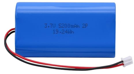 Uxney 3.7V 5200mAh Rechargeable Batteries Lithium ion Battery with PH2.0/2P Connector ,Please check device and connector polarity before purchase