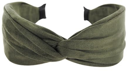 axy Breiter Haarreif mit raffiniertem Knoten aus leichtem Flanellstoff Wunderschön Damen Stirnband Haarschmuck Haarreifen Hairband HRD6 (Oliver, Extra Breit)