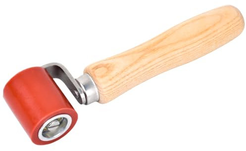 1 PCS 40mm Rouleau de Pression à Main en Silicone Outil de Soudage Résistant Haute Température, pour Soudage Bâches PVC Rouleau à Sertir Rouleau de Toiture Pression Couture en Silicone Rouge