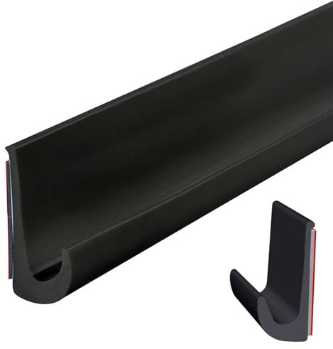 Inscrip Gouttière à fermeture éclair en forme de J - 38 mm de hauteur - Autocollant en PVC - Pour camion, camping-car, bateau, van, porte - Noir - 1M-H38