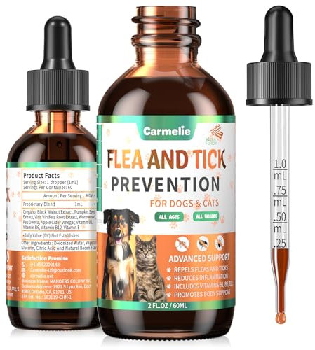 Natural Skin & Coat Liquid Supplement for Dogs & Cats with Vitamins & Natural Extracts - Bacon Flavour