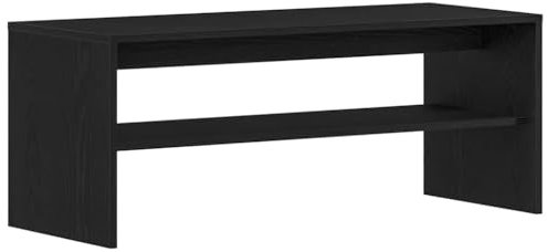 vidaXL TV-Schrank Schwarz Eichen-Optik 100x40x40 cm Holzwerkstoff, TV-Möbel, TV-Board, TV-Sideboard, TV-Ständer, TV-Bank, Fernsehschrank, Fernsehtisch